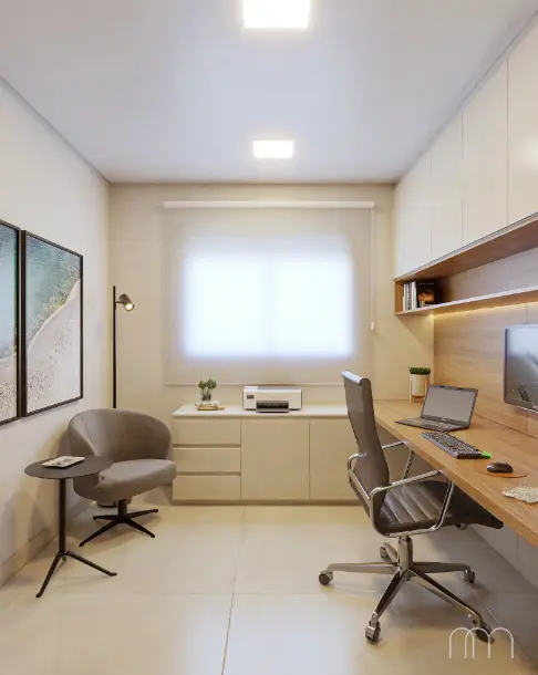 Prefer cool lights to improve concentration in the modern office – Project: Nimo Arquitetura