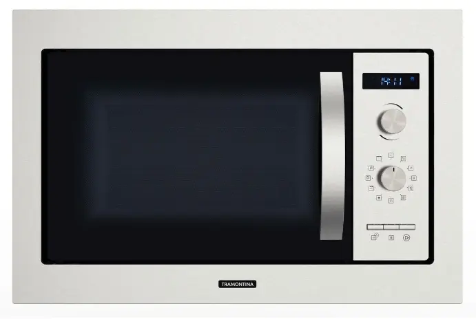 Micro-ondas de Embutir Tramontina Inox 60 25 L em Aço Inox com Acabamento Scotch Brite 8 Funções.