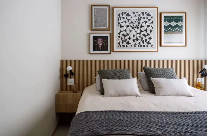 Meça sua cama para garantir as ripas nas medidas corretas – Projeto: Carolina Gava | Foto: Jp Image