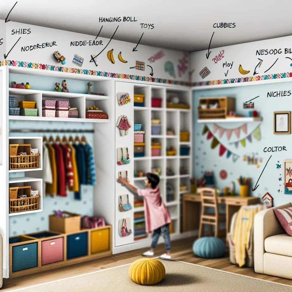 nichos em quarto infantil