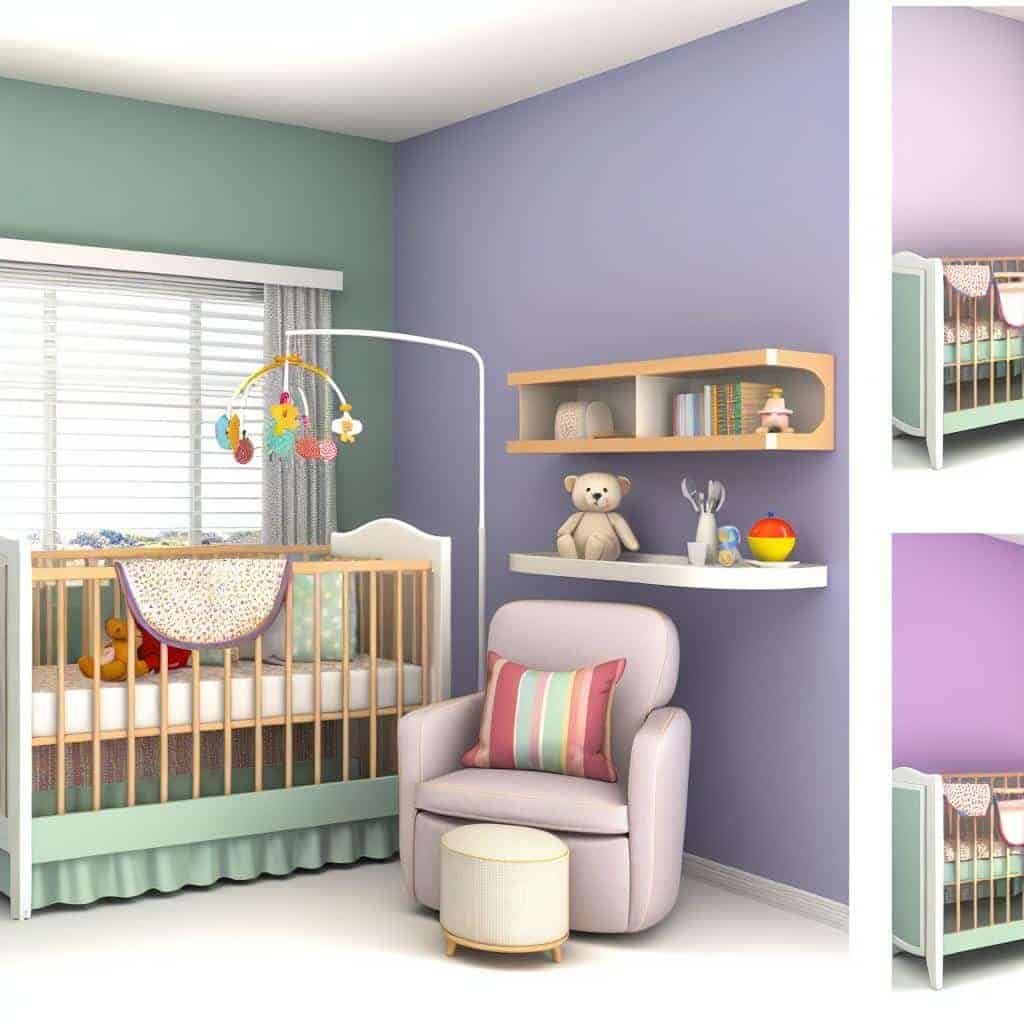 nichos no quarto de bebe