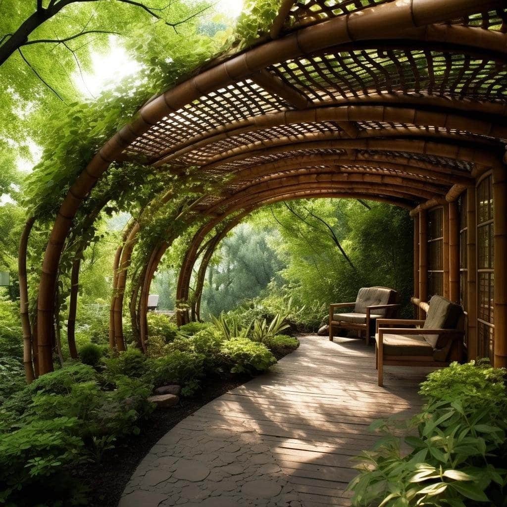 5 Razões para Escolher um Pergolado de Madeira com Forro de Bambu para seu Jardim
