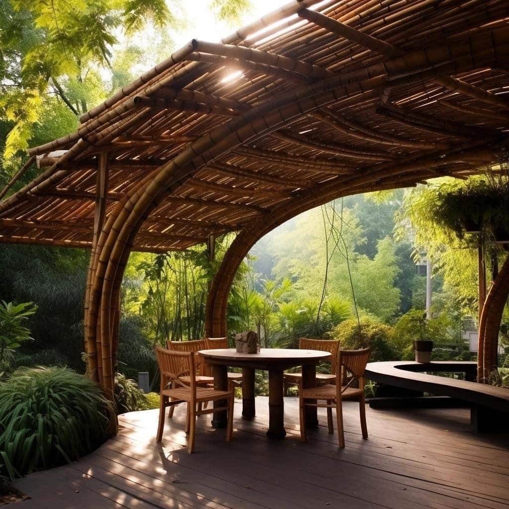 5 Razões para Escolher um Pergolado de Madeira com Forro de Bambu para seu Jardim