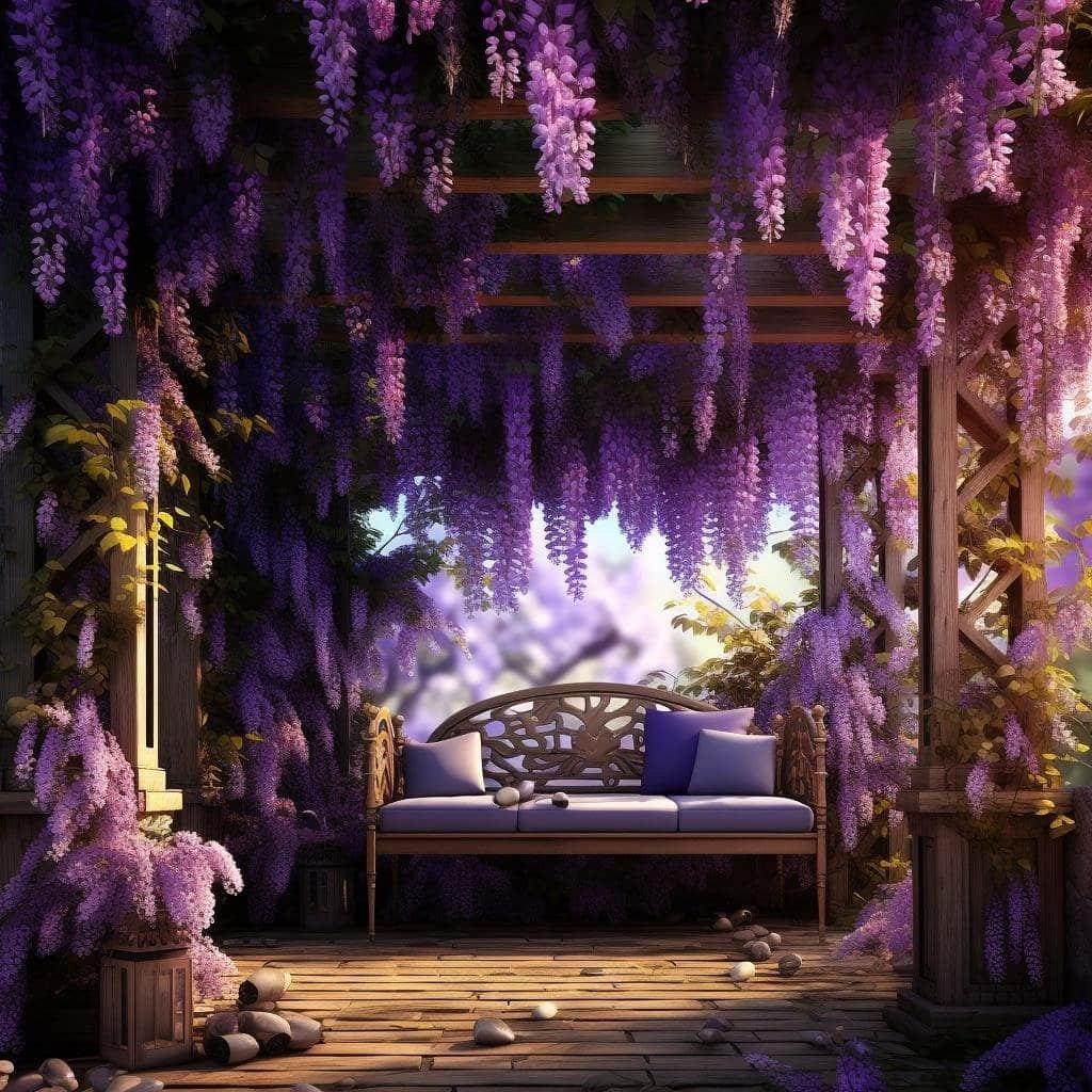 Crie um Refúgio: Como Decorar seu Pergolado com Glicínia