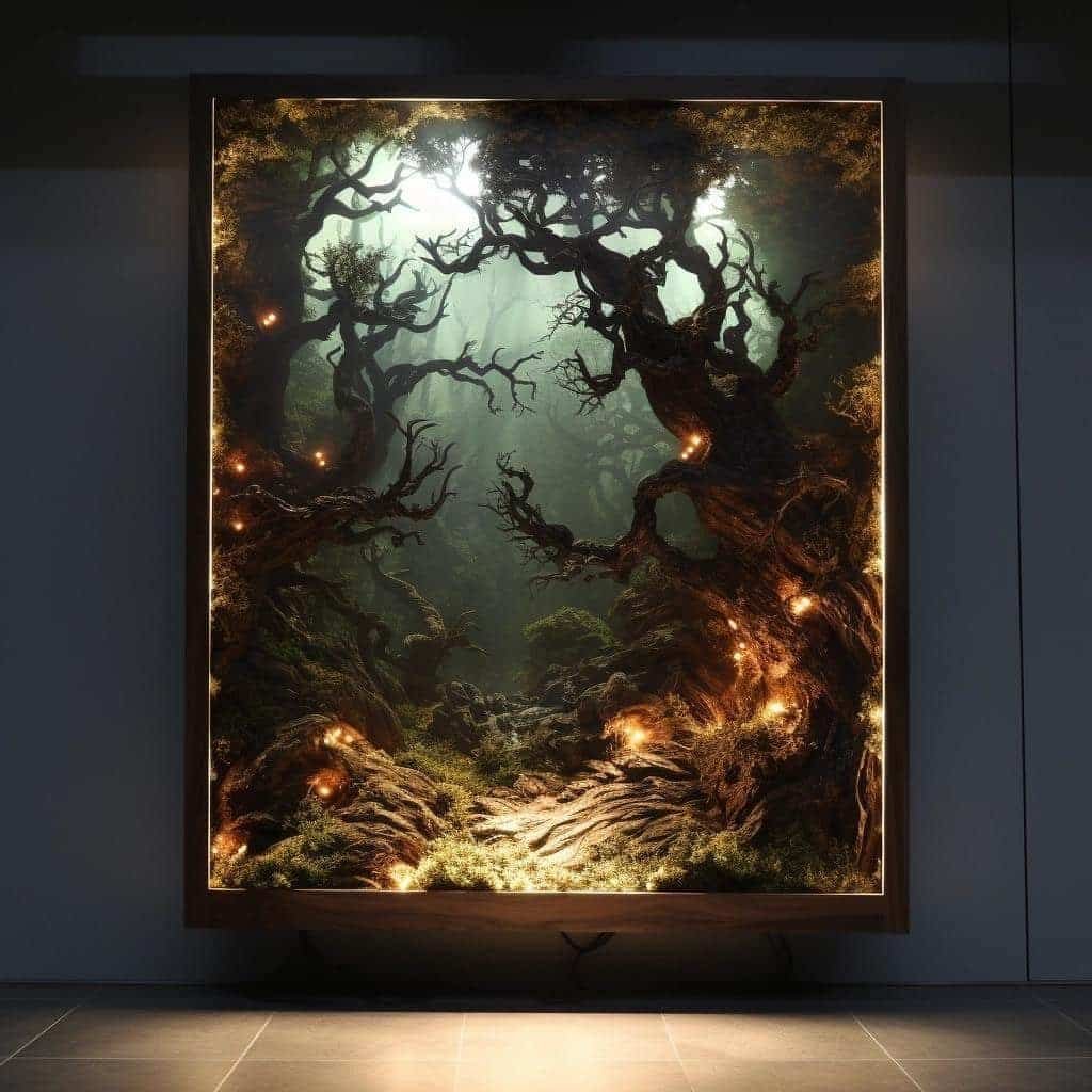 Ilumine seu Ambiente com um Painel de Madeira e Luzes