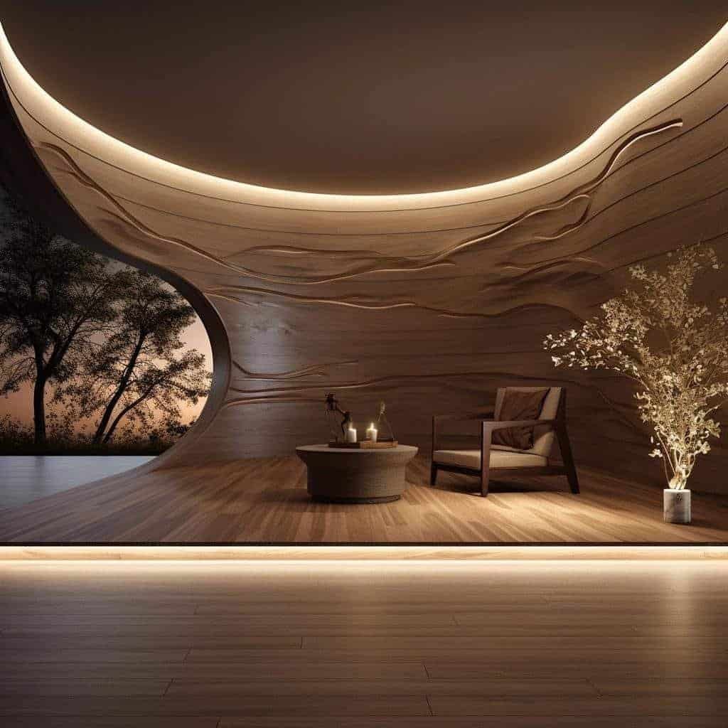 Ilumine seu Ambiente com um Painel de Madeira e Luzes