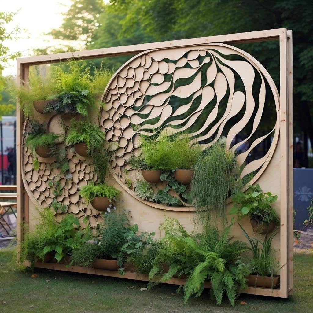 Transforme seu Jardim: Ideias para um Painel de Madeira Suspenso