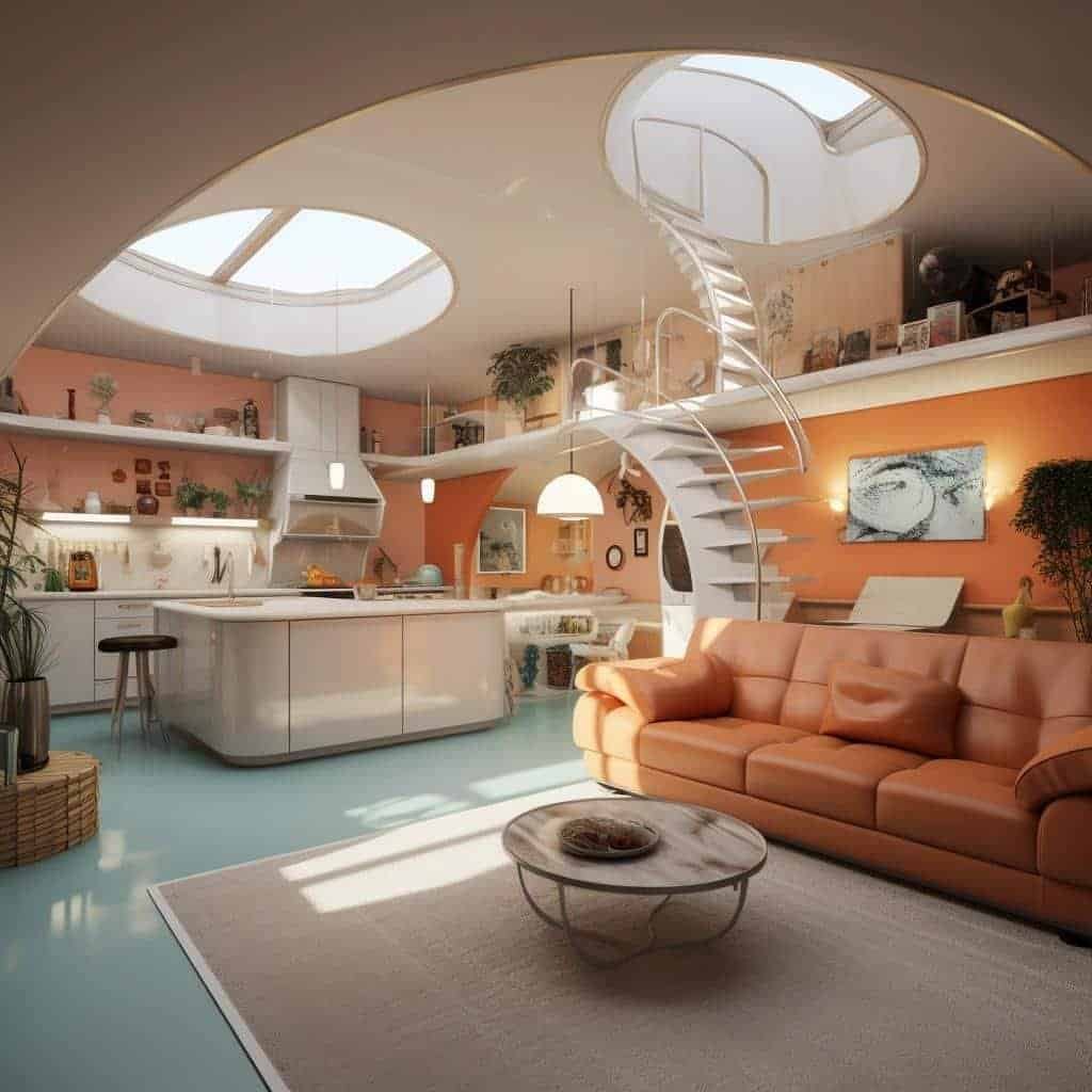 sala conjugada com cozinha
