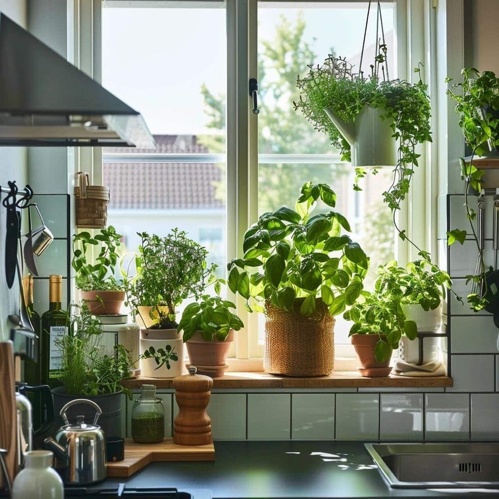 plantas na decoracao da cozinha