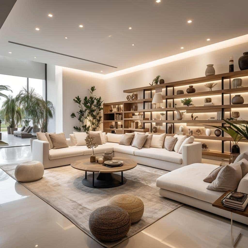 Elegância na Sala com Nichos Decorativos